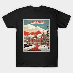 Victoria Canada Vintage Poster Tourism T-Shirt